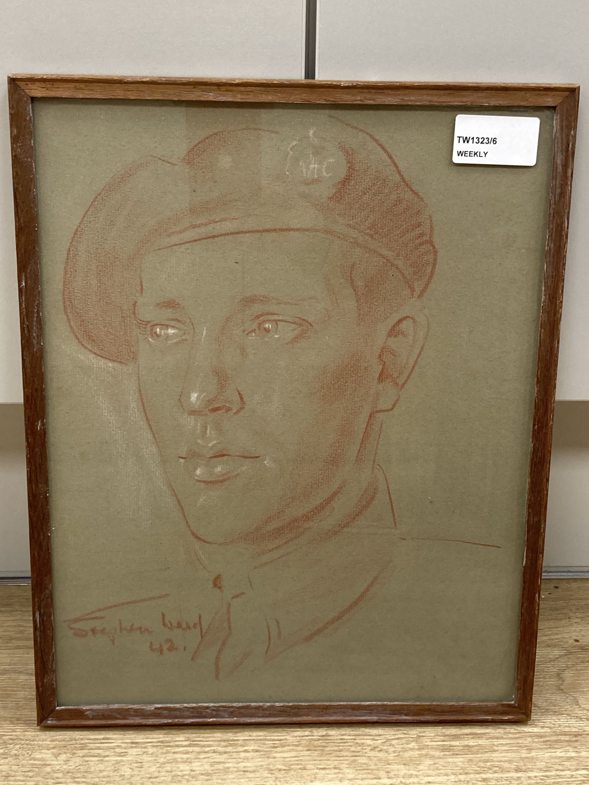 Stephen Ward (1912-1963), head and shoulder portrait of a young man 29.5 x 23cm